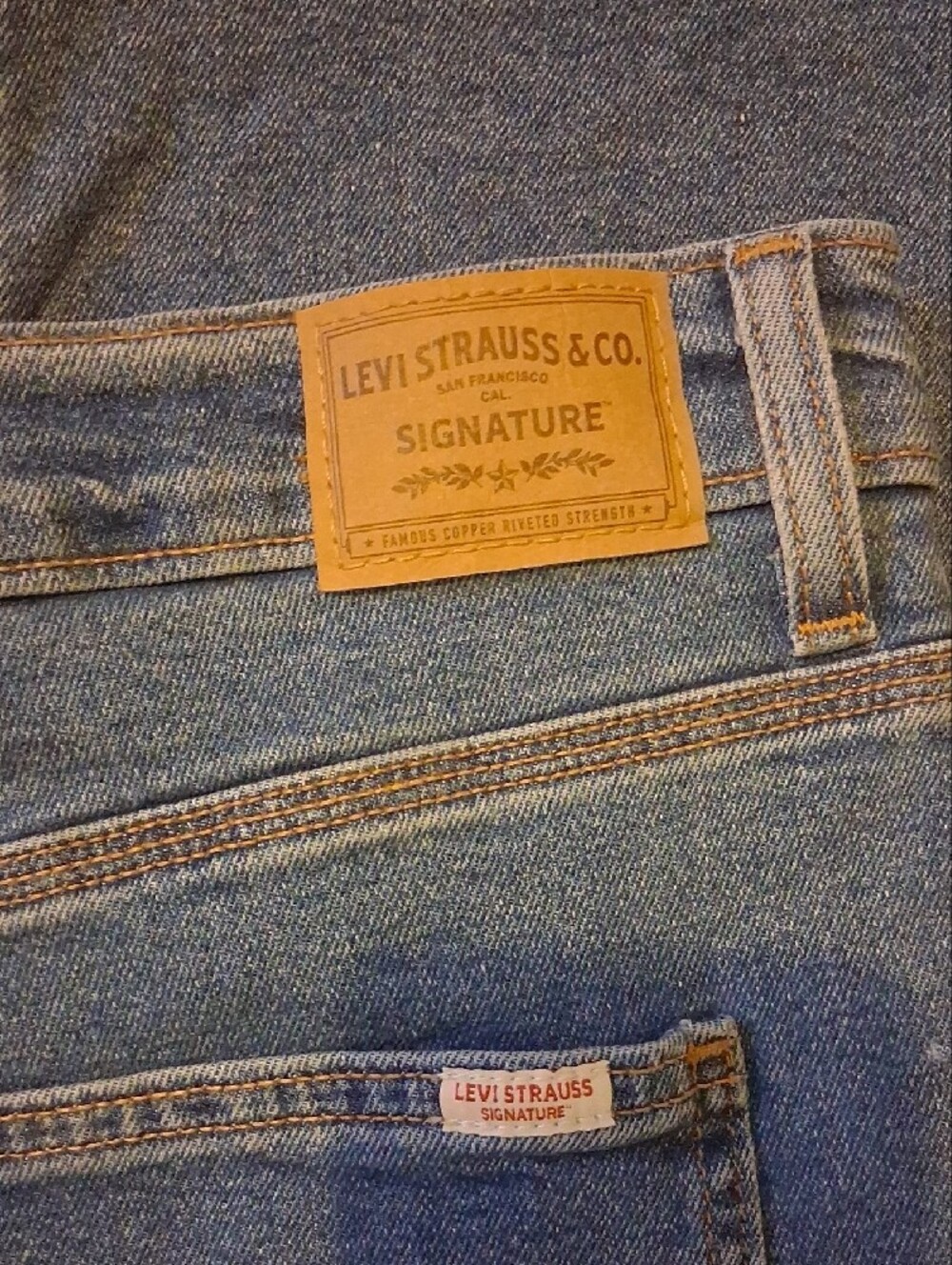Levis strauss signature Straight Leg High Waist Loose Jeans 12 - Picture 4 of 4